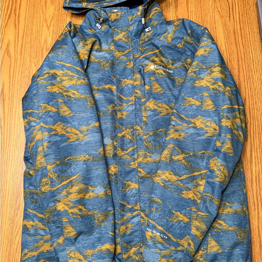 Columbia Blue and Yellow Men's Jacket